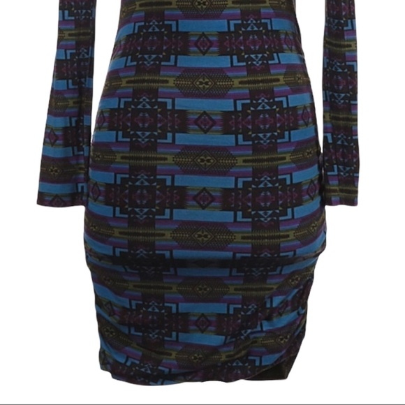 Torn by Ronny Kobo Boho Print Soft Stretch Bodycon Dress Size S - Picture 5 of 10